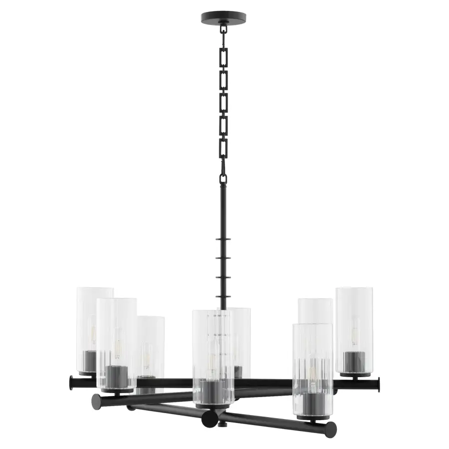 Mercier 8-Light Chandelier in Matte Black - Image 1