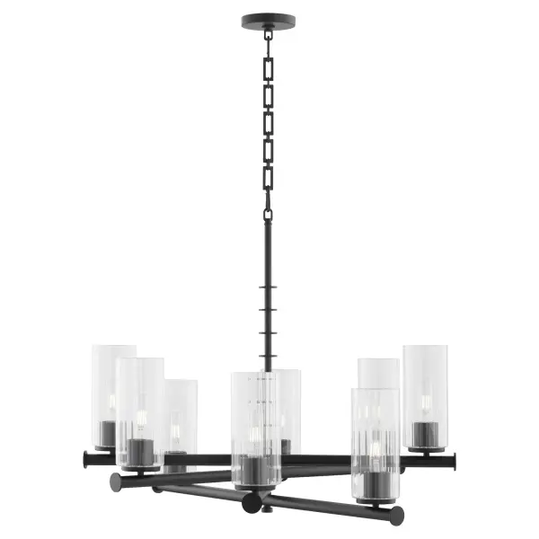 Mercier 8-Light Chandelier in Matte Black - Image 2