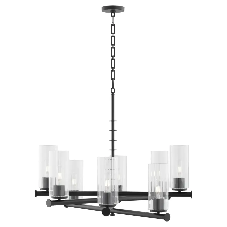 Mercier 8-Light Chandelier in Matte Black - Image 2