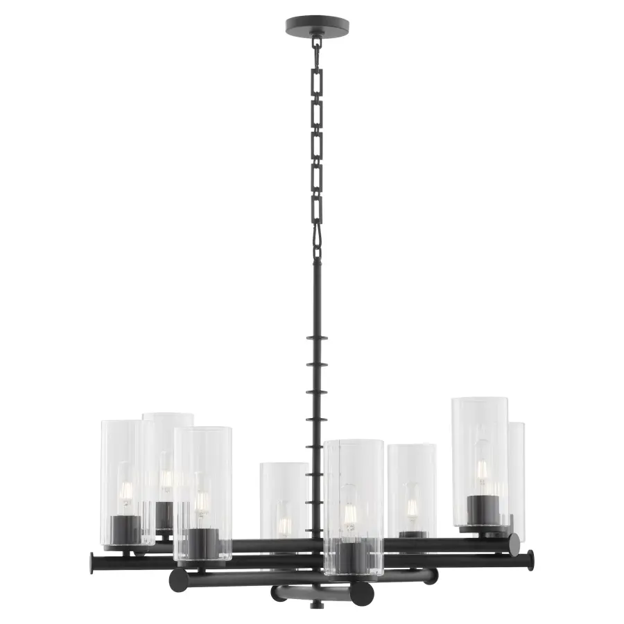 Mercier 8-Light Chandelier in Matte Black - Image 3