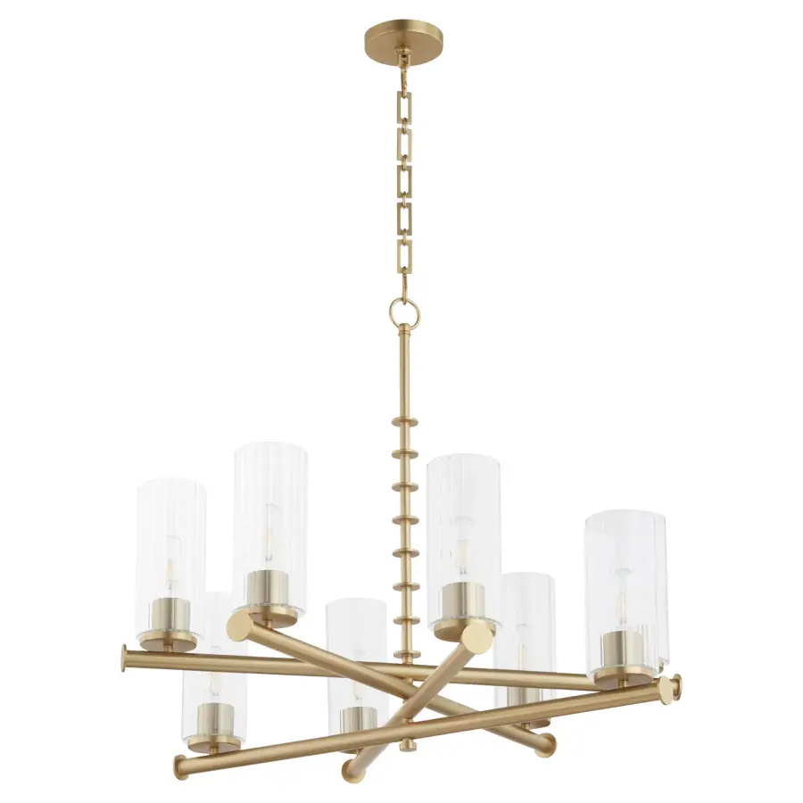 Mercier 8-Light Chandelier in Aged Brass - Image 1