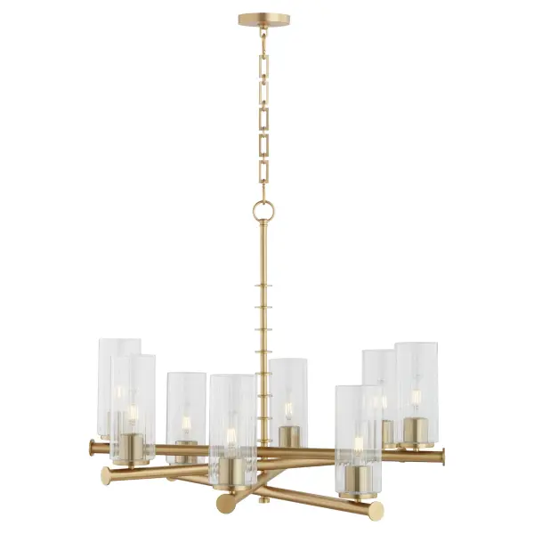 Mercier 8-Light Chandelier in Aged Brass - Image 3