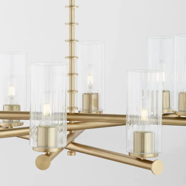 Mercier 8-Light Chandelier in Aged Brass - Image 4