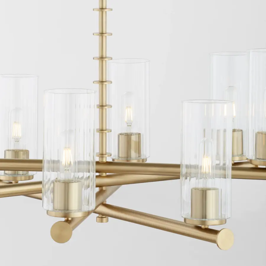Mercier 8-Light Chandelier in Aged Brass - Image 4