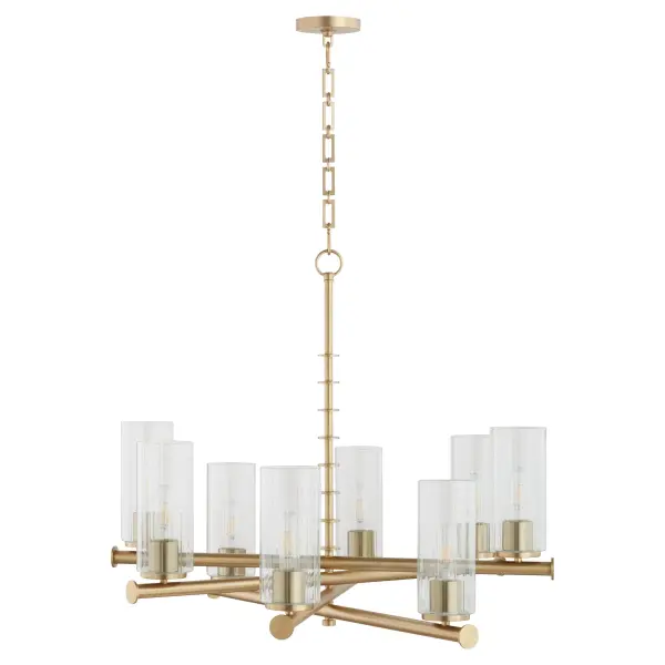 Mercier 8-Light Chandelier in Aged Brass - Image 6
