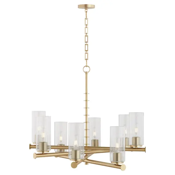 Mercier 8-Light Chandelier in Aged Brass - Image 7