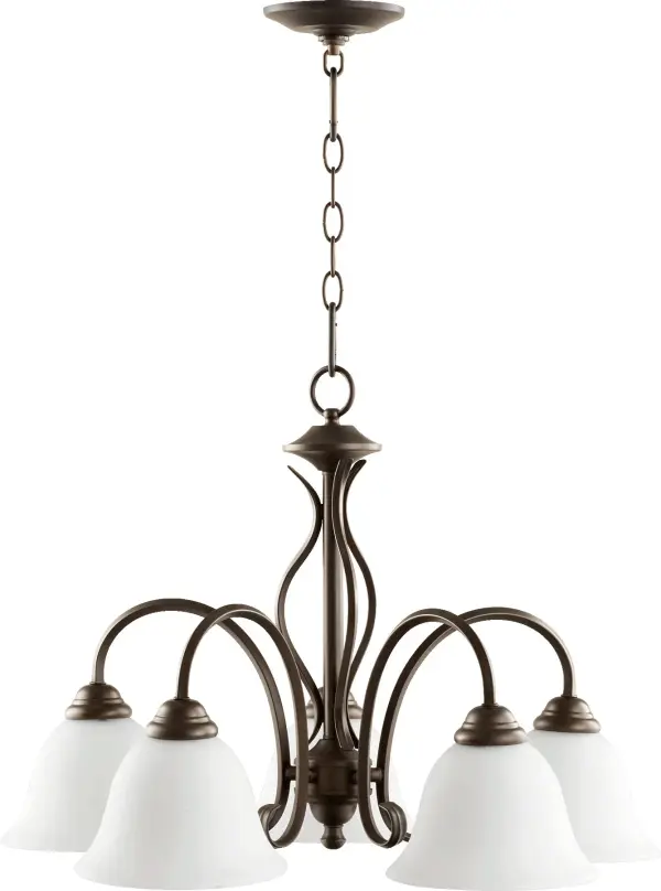 Spencer 5-Light Traditional Chandelier in Oiled Bronze