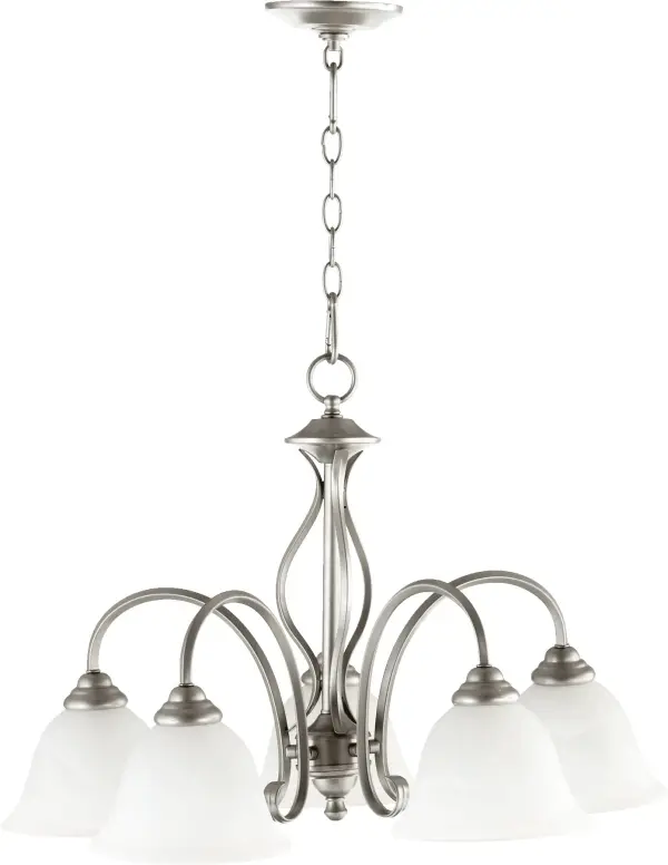 Spencer 5-Light Transitional Chandelier in Classic Nickel