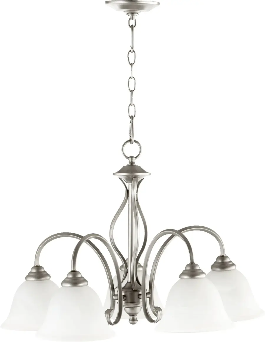 Spencer 5-Light Transitional Chandelier in Classic Nickel