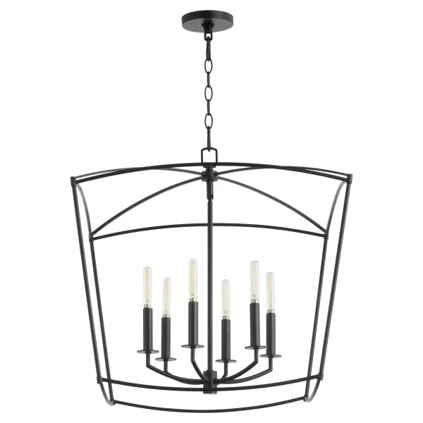 Mantle 6-Light Pendant in Matte Black - Image 1