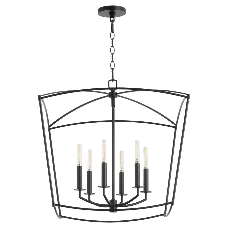 Mantle 6-Light Pendant in Matte Black - Image 1