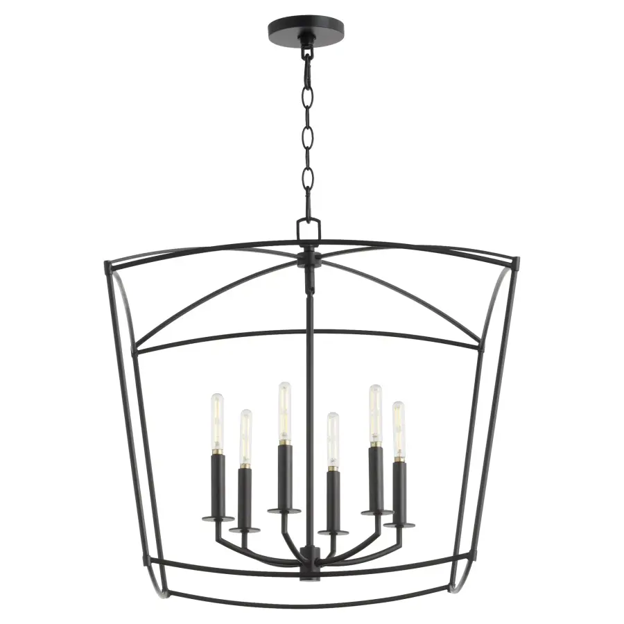 Mantle 6-Light Pendant in Matte Black - Image 2