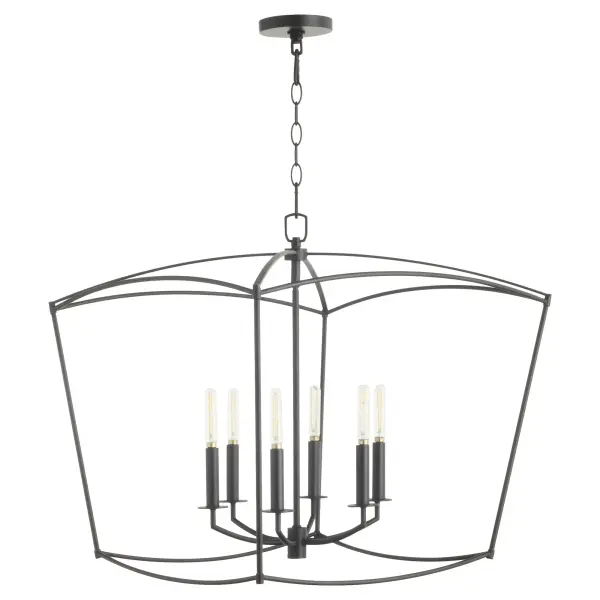 Mantle 6-Light Pendant in Matte Black - Image 3