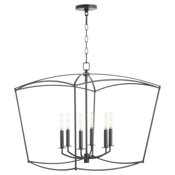 Mantle 6-Light Pendant in Matte Black - Image 4
