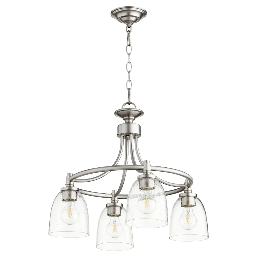 Rossington 4-Light Transitional Chandelier in Satin Nickel - Image 1