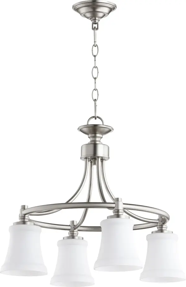 Rossington 4-Light Transitional Chandelier in Satin Nickel
