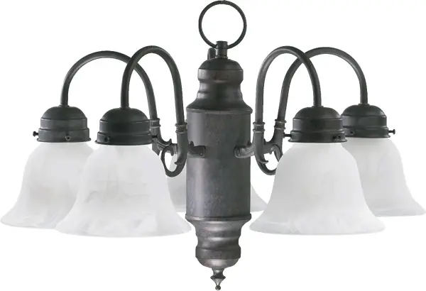 Nook 5-Light Faux Alabaster Pendant in Toasted Sienna