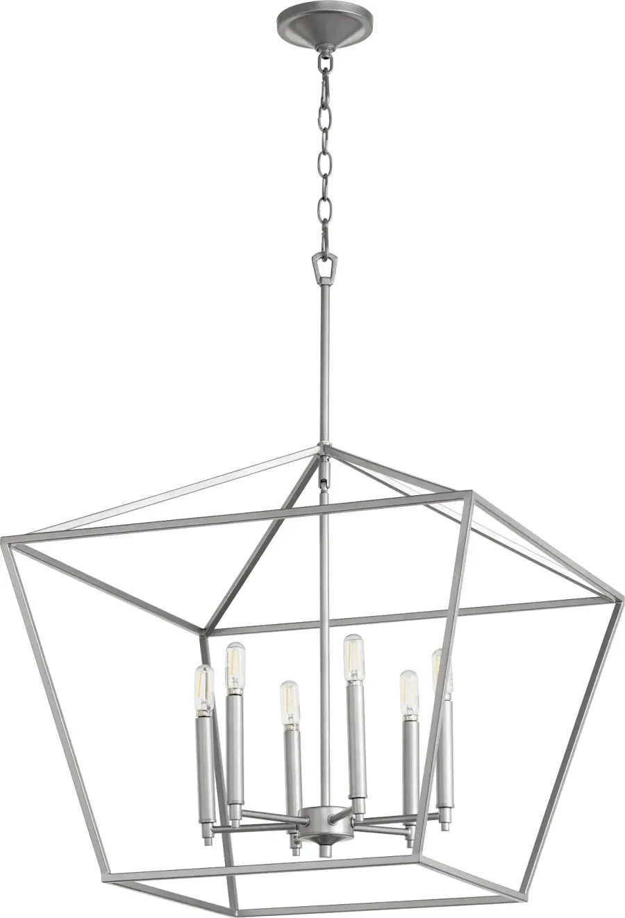 Gabriel 6-Light Classic Nickel Chandelier - Image 1