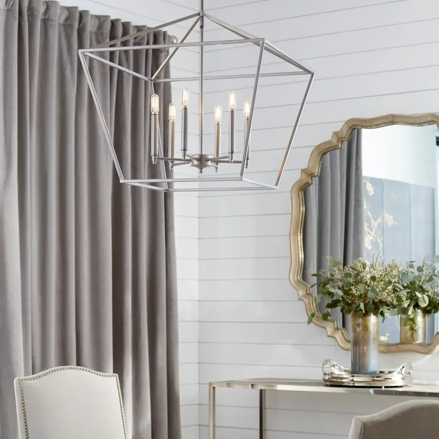 Gabriel 6-Light Classic Nickel Chandelier - Image 2