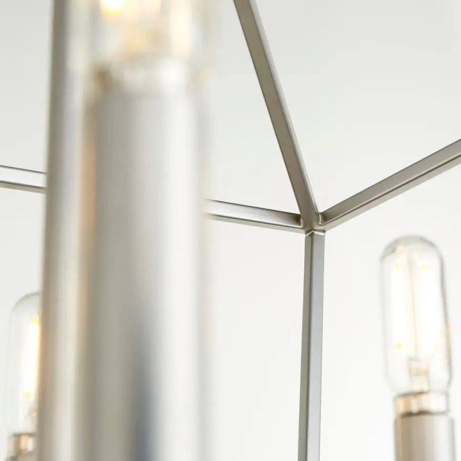Gabriel 6-Light Classic Nickel Chandelier - Image 3
