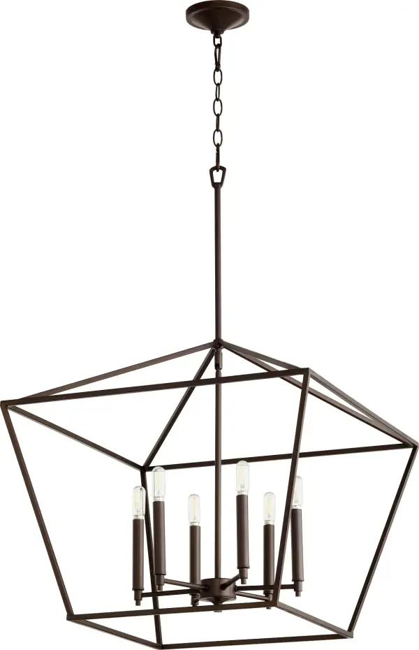 The Gabriel 6-light chandelier delivers minimal design with maximum versatility. Its Oiled Bronze finish and included interchangeable candle sleeves in three finishes make it adaptable to any aesthetic.