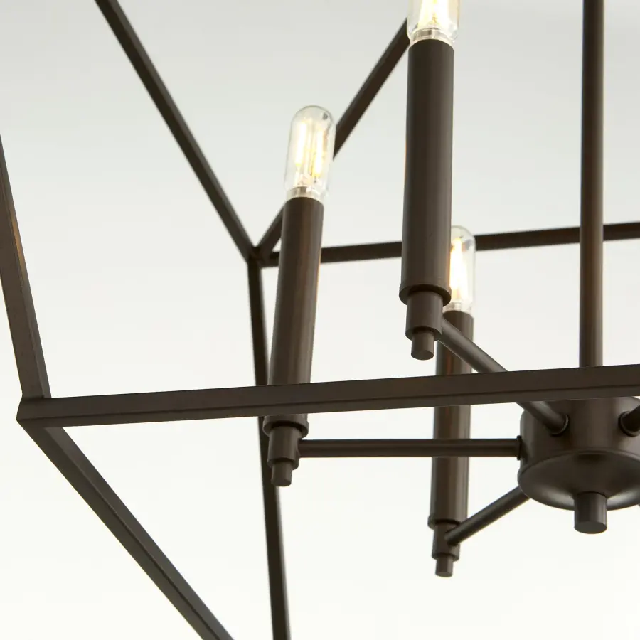 Gabriel 6-Light Oiled Bronze Pendant Chandelier - Image 2