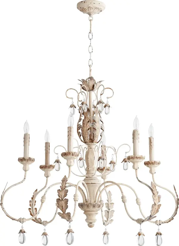 Venice 6-Light Chandelier in Persian White