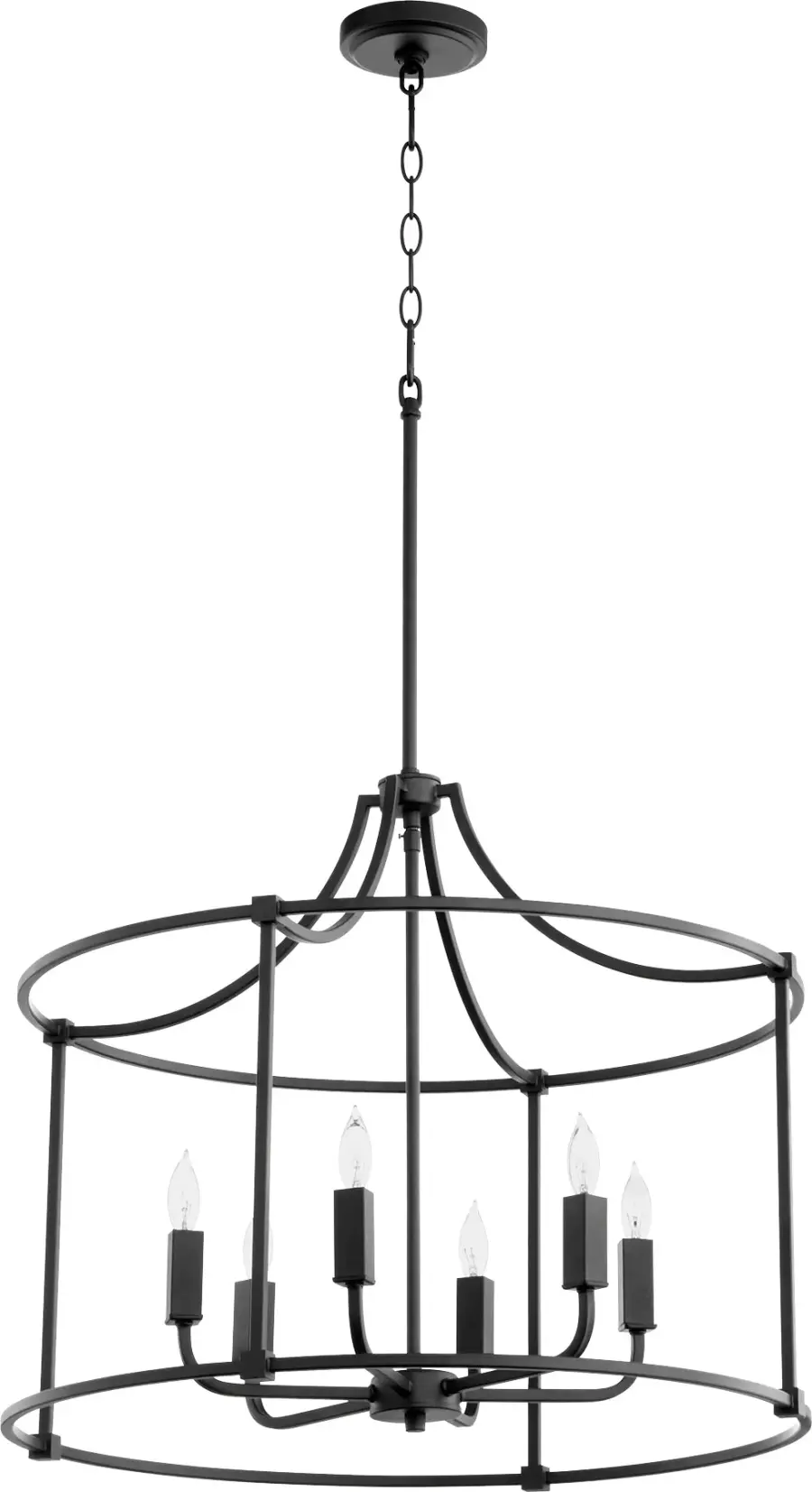 Olympus 6-Light Nook Pendant in Black - Image 1