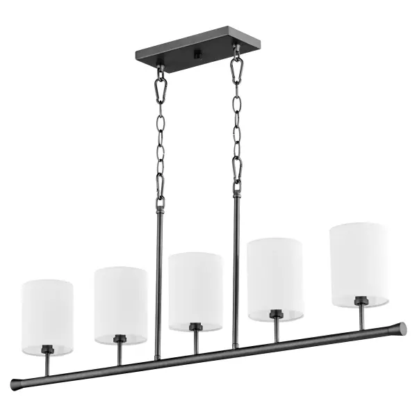Harmony 5-Light Linear Chandelier in Matte Black - Image 1