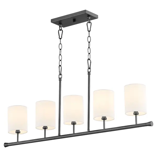 Harmony 5-Light Linear Chandelier in Matte Black - Image 3