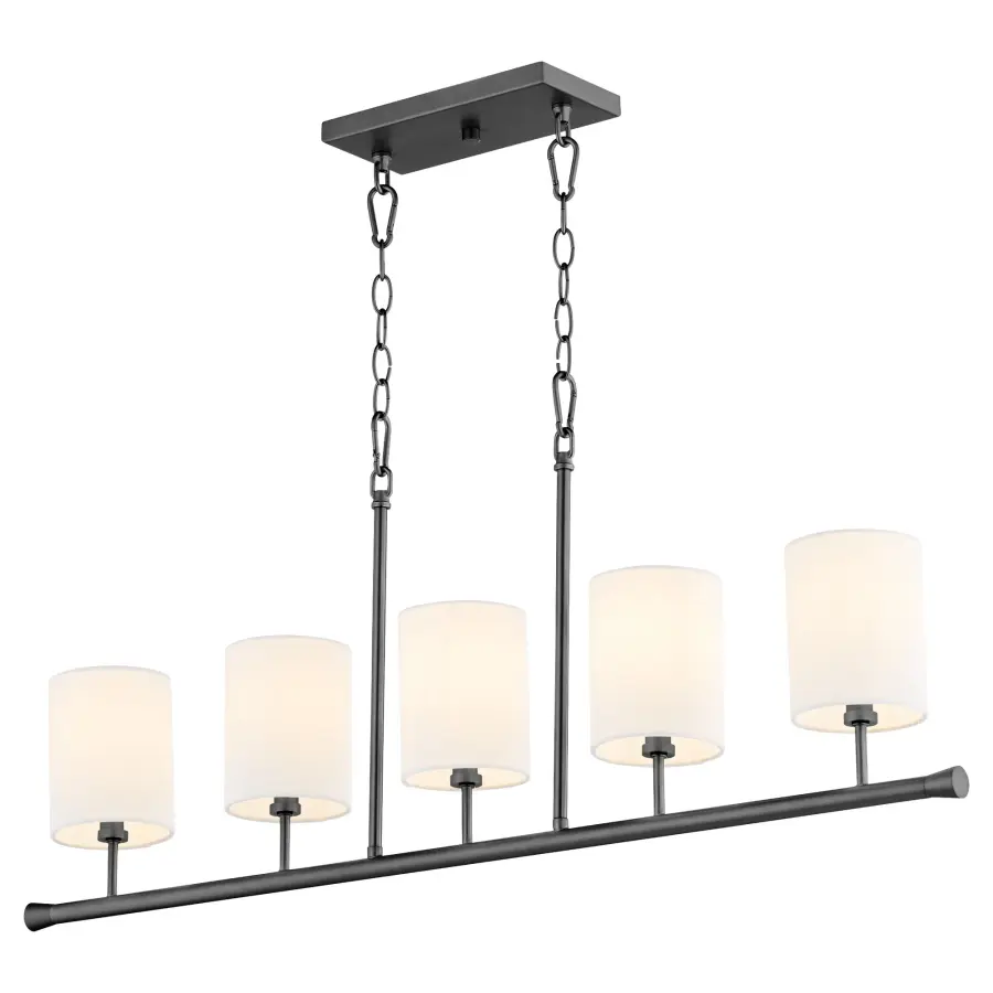 Harmony 5-Light Linear Chandelier in Matte Black - Image 3