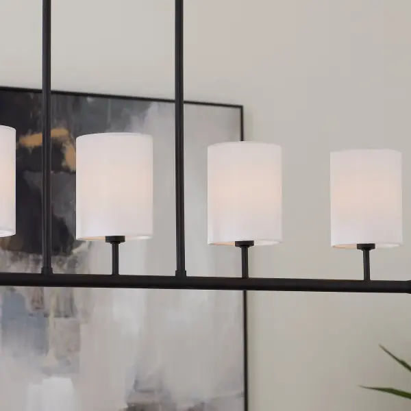 Harmony 5-Light Linear Chandelier in Matte Black - Image 6