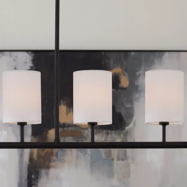 Harmony 5-Light Linear Chandelier in Matte Black - Image 7
