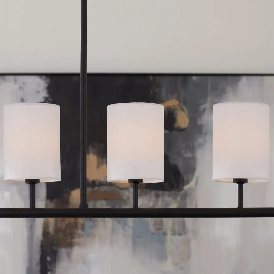Harmony 5-Light Linear Chandelier in Matte Black - Image 7