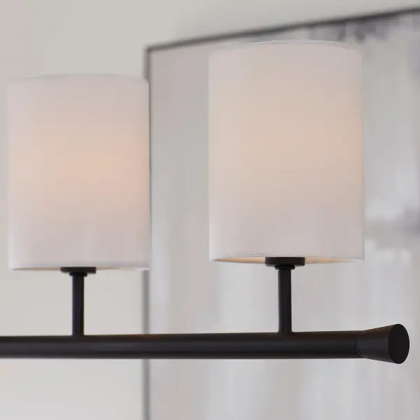 Harmony 5-Light Linear Chandelier in Matte Black - Image 8