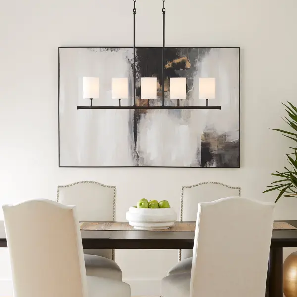 Harmony 5-Light Linear Chandelier in Matte Black - Image 10