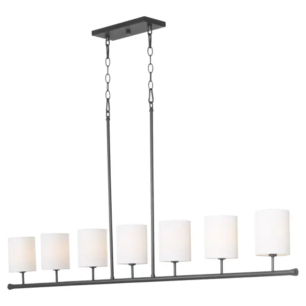 Harmony 7-Light Linear Chandelier in Matte Black - Image 2
