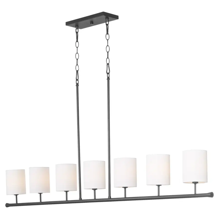 Harmony 7-Light Linear Chandelier in Matte Black - Image 2