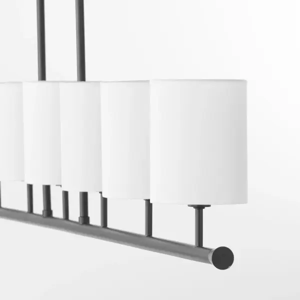 Harmony 7-Light Linear Chandelier in Matte Black - Image 3