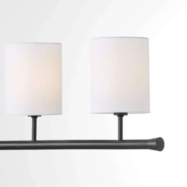 Harmony 7-Light Linear Chandelier in Matte Black - Image 4