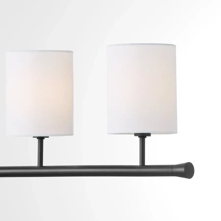 Harmony 7-Light Linear Chandelier in Matte Black - Image 4