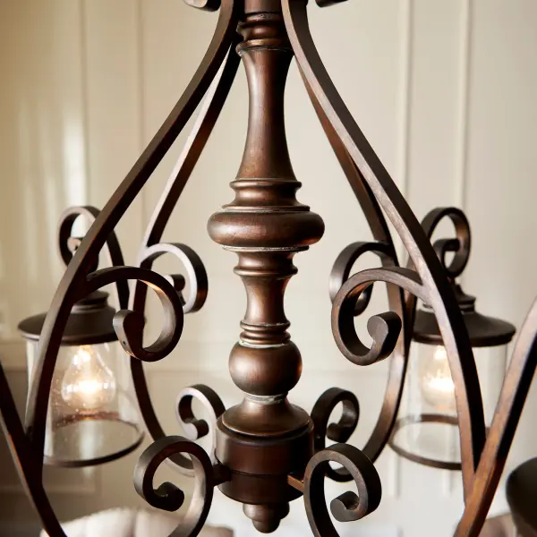 San Miguel 4-Light Vintage Copper Chandelier - Image 3