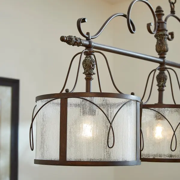 Baroque-Inspired Linear Pendant with Old World Charm - Image 6