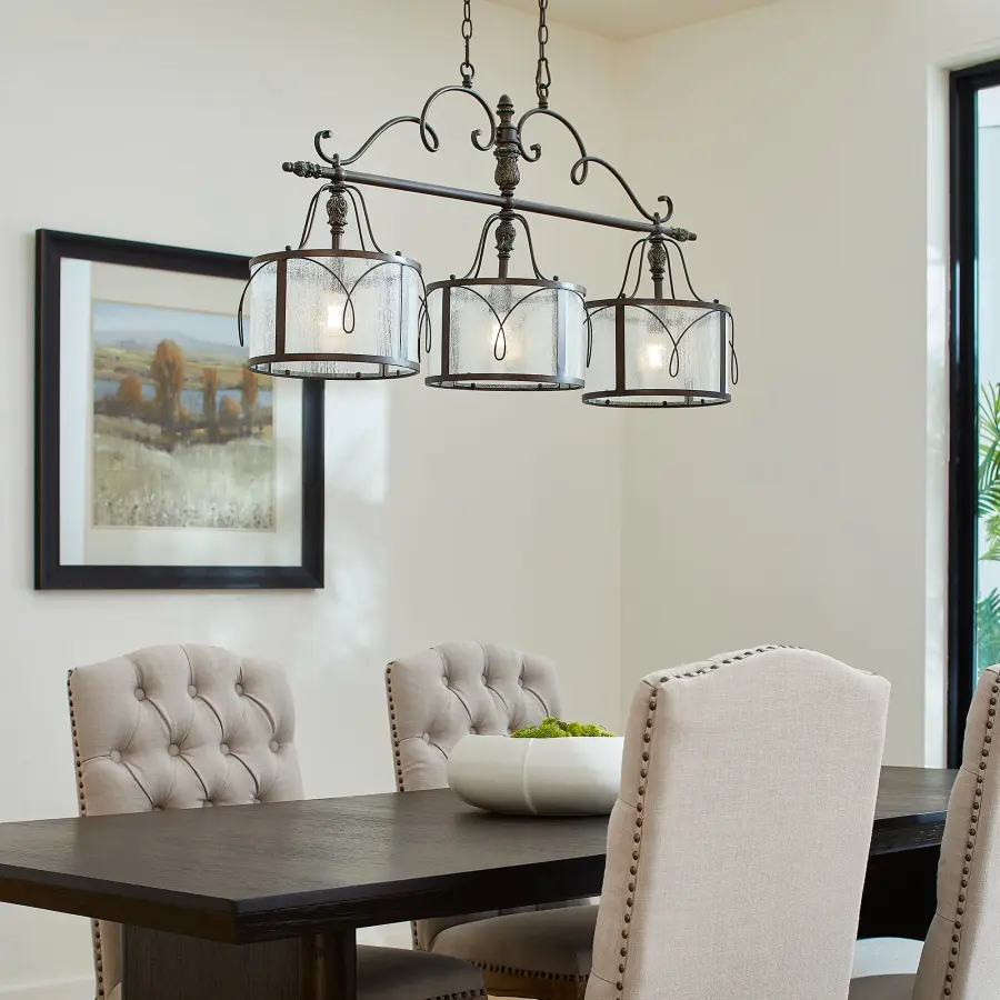 Baroque-Inspired Linear Pendant with Old World Charm - Image 7