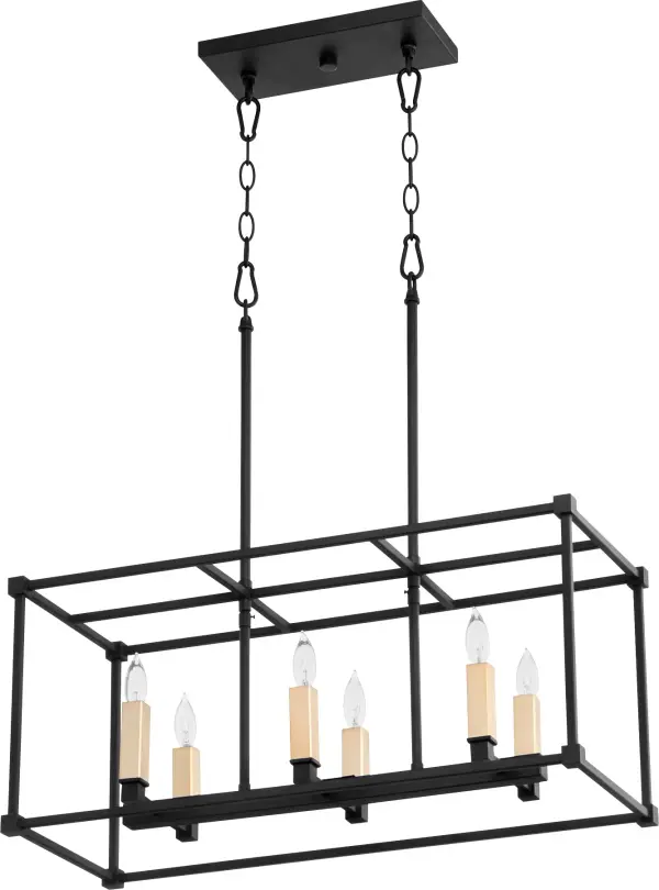 Olympus 6-Light Linear Pendant in Noir - Image 3