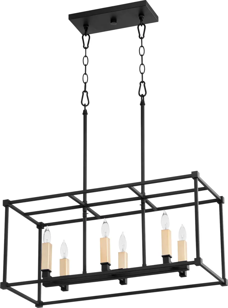 Olympus 6-Light Linear Pendant in Noir - Image 3