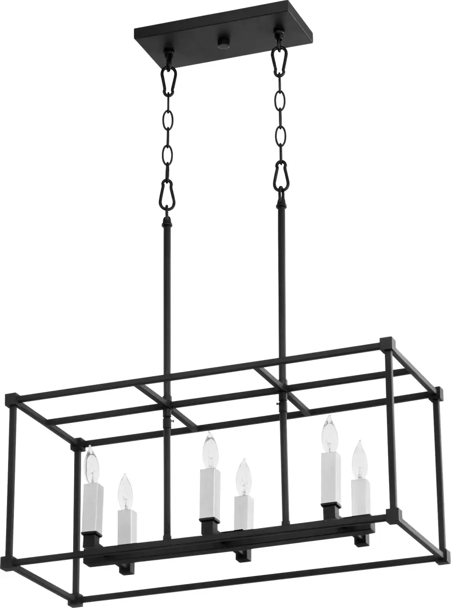 Olympus 6-Light Linear Pendant in Noir - Image 4