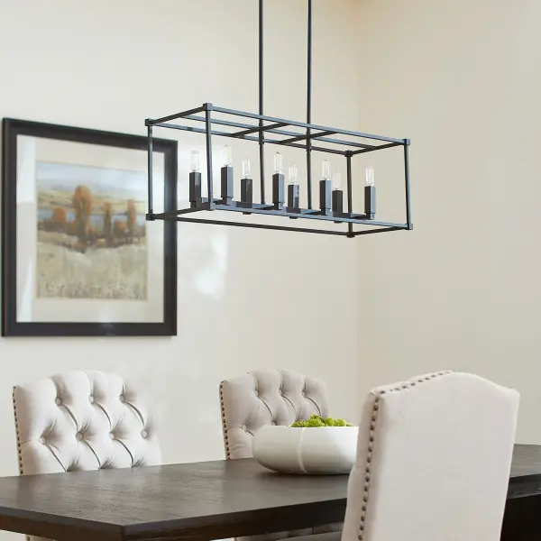 Olympus 8-Light Linear Pendant in Noir - Image 12