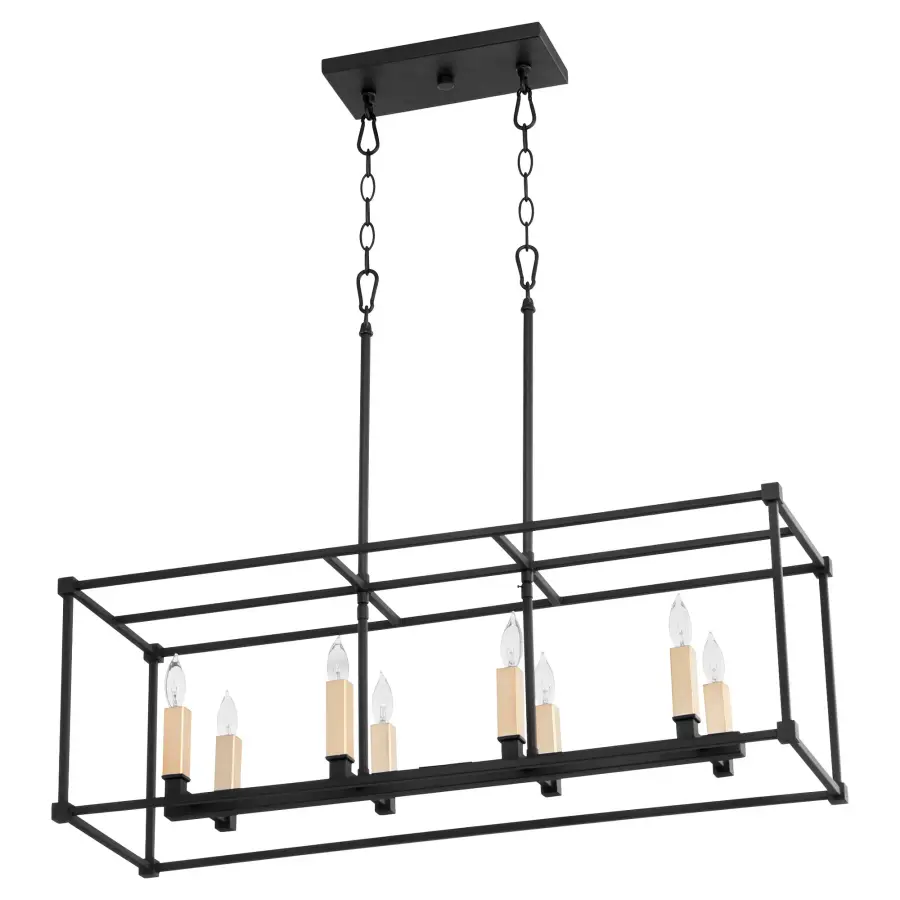 Olympus 8-Light Linear Pendant in Noir - Image 3