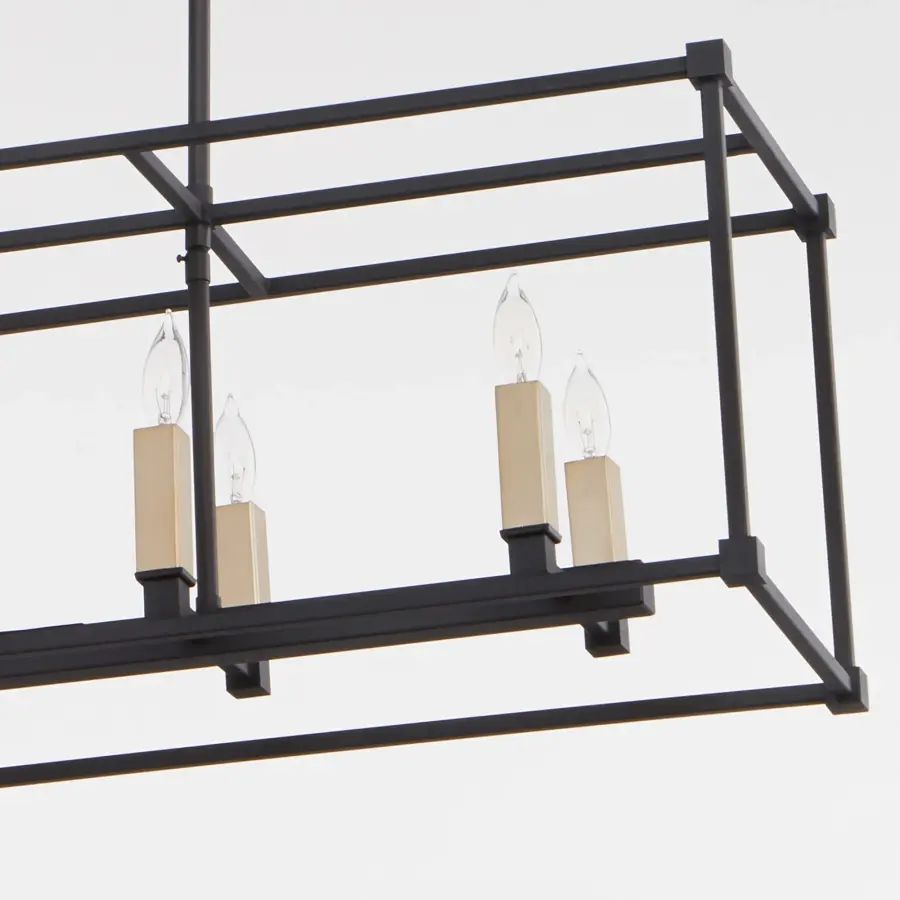 Olympus 8-Light Linear Pendant in Noir - Image 4